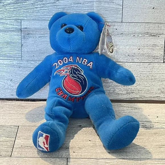 Vintage 2004 NBA ChampionsDetroit Pistons NBA Plush Collector Team Bears - Picture 1 of 8